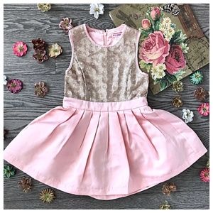 girls/ kids sequin and satin pink dress NWT - MTK brand